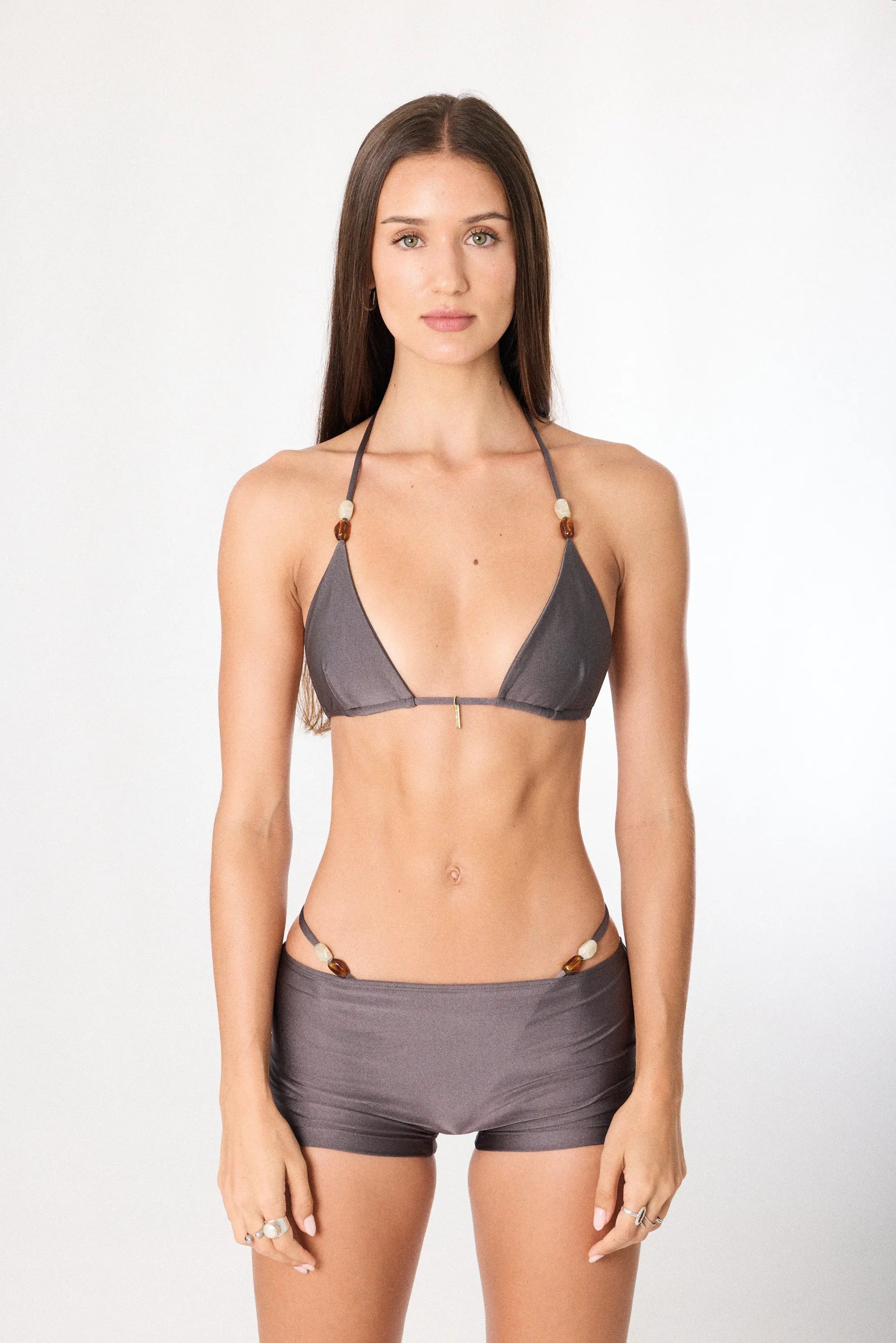 Tyla Beaded Top - Ash ONDRA